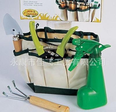 7件套园林工具套装含600D手提袋子园林铲子耙子园林洒水器剪